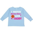 thumbnail image 3 of Inktastic I Watch Basketball with Daddy Boys or Girls Long Sleeve Toddler T-Shirt, 3 of 5