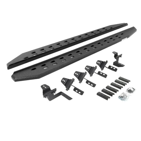 Go Rhino 69450568ST RB20 Slim Line Running Boards with Mounting Bracket Kit For Jeep 18 Wrangler JK, Jeep 07-17 Wrangler Fits select: 2008,2015-2018 JEEP WRANGLER UNLIMITED