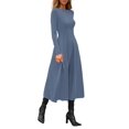 thumbnail image 3 of Vestido PRETTYGARDEN 2025 de manga larga midi línea A azul polvo talla S, 3 of 8
