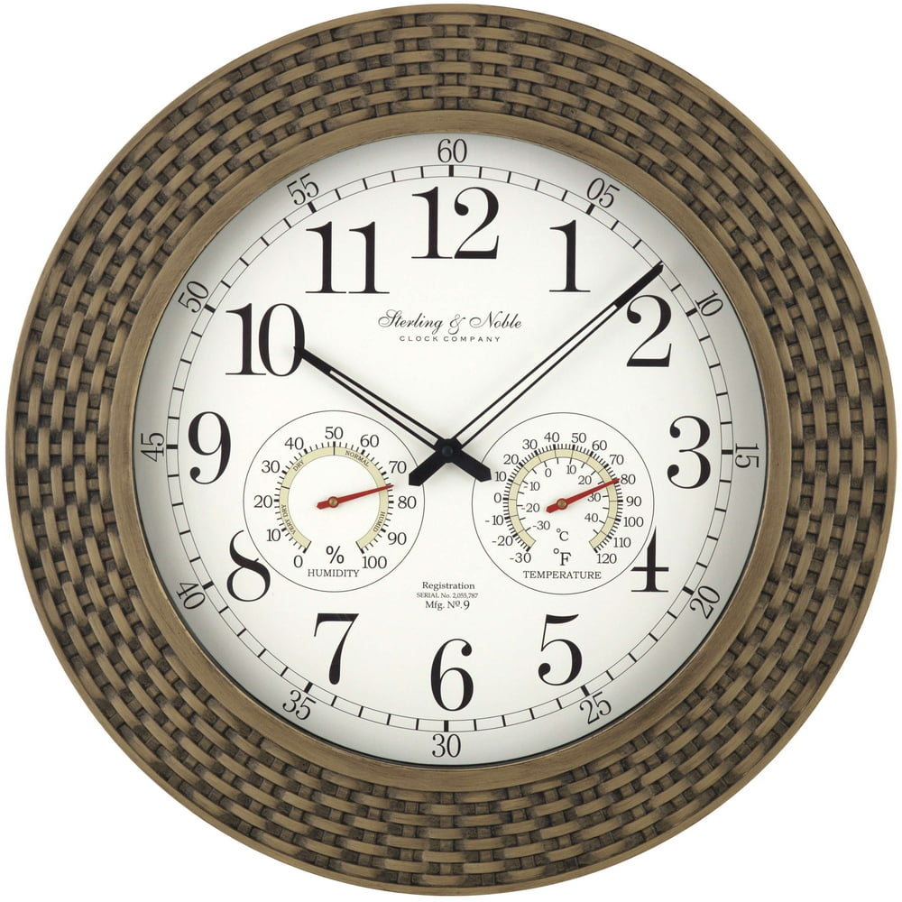 Better Homes &amp; Gardens Woven Indoor / Outdoor Clock - Walmart.com