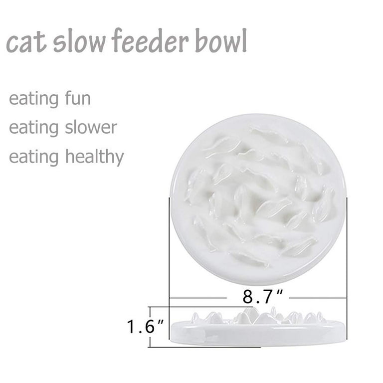 PETTOM Cat Slow Feeder Bowl, Fun Cat Puzzle Feeder Bowl Anti