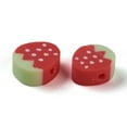 thumbnail image 3 of Handmade Polymer Clay Beads Strawberry Red 10~11x8~10x4.5mm Hole: 1.6mm 1000pcs, 3 of 3