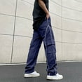 thumbnail image 4 of Homeyce Mens Cargo Work Pants Waterproof Ripstop Military Pants Elastic Waist Breathable Hiking Pants with Multi Pockets Stretch Lightweight Work Athletic Joggers,Navy 2XL, 4 of 4