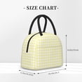thumbnail image 2 of Yiaed Lemon Yellow Checkboard Print Lunch Bag Adult Insulated Lunch Box, Leakproof Cooler Food Lunch Containers Reusable High Capacity Lunch Tote Bags-One Size, 2 of 6