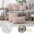 thumbnail image 6 of Abstract Spring Floral Outdoor Waterproof Pillow Covers, Farmhouse Summer Botanical Rustic Decorative Square Throw Pillowcase Sofa Cushion Sham for Patio/Couch/Chair, 20"x20" 2 Pack, 6 of 8