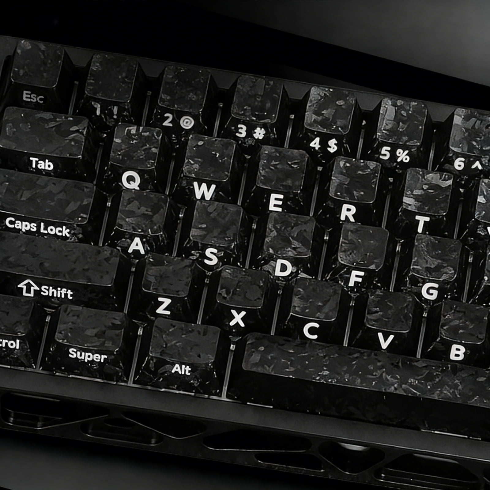 Full Set Keycaps 119 Keys Carbon-Look Keycap Enhances Keyboards Aesthetics and Typing for Gaming Mechanical Keyboards