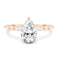 thumbnail image 2 of ESTE ORIGIN 2.00Ct Pear Cut Lab-Grown Diamond Solitaire Engagement Ring with Marquise & Round Accent Band in 10K Rose Gold for Women US 5, 2 of 8