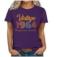thumbnail image 4 of LYXSSBYX Tshirts Shirts for Women 1964 Vintage Shirt For Women 60th Birthday Gifts 1964 Birthday Gifts Idea Retro Short Sleevel T Shirts Party Tops Funny Tees, 4 of 4