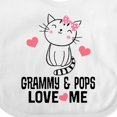 thumbnail image 4 of Inktastic Grammy and Pops Granddaughter Cat Girls Baby Bib, 4 of 4