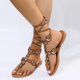 thumbnail image 1 of Sandalias de verano para mujer, chanclas, vendaje, zapatos planos informales con correa para la playa para mujer Wmkox8yii  nm11400, 1 of 7