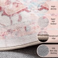 thumbnail image 3 of 4' Diameter Vintage Area Rug for Living Room,Non-Slip Machine Washable Carpet,Low-Pile Soft Rug for Bedroom Dormitories Kitchen Entryway,Pink, 3 of 5