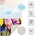 thumbnail image 4 of Dreamtimes Luxury Bathroom Rug Mat 24x16, Extra Soft and Absorbent Microfiber Bath Rugs, Non-Slip Bath Carpet, Machine Wash Dry, Bath Mats for Bathroom Floor, Tub and Shower-Colorful Tropical Leaves, 4 of 4