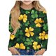 thumbnail image 1 of Blusas y camisas de manga larga con cuello redondo y estampado de San Patricio para niños, blusa informal de manga larga con cuello redondo, blusa de poliéster para niñas, 1 of 4