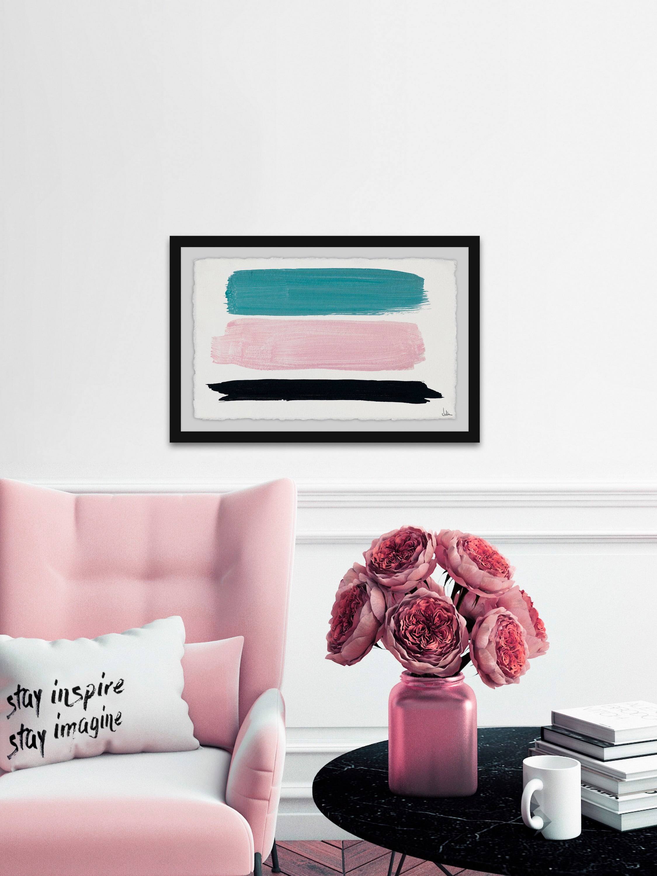 Horizontal Swatches Framed Painting Print