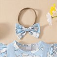 thumbnail image 6 of HCNTES Kid Toddler Girl Clothes Summer Toddler Girls Summer Outfits Short Sleeve T Shirts Tops and Shorts 2PCS Outfits Set(Dark Blue,0-3 Months), 6 of 7