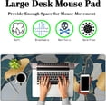 thumbnail image 2 of Mouse Pad for Women Gold Blue Desktop Pad Gaming Mouse Pads Large Mousepad Office Pad Waterproof Non-Slip Rubber Base 35.4" X 15.7" for Game Office, Precious Leaves of The Jungle, 2 of 6
