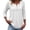 White, variant on NinXxx Women's Basic Button Down Round Neck Soft Breathable Everyday Top White M