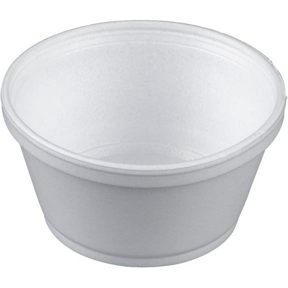 DART 8SJ20 8 oz Squat Foam Container (Case of 1000) White
