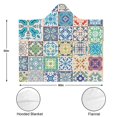 thumbnail image 3 of Wearable Blanket,Multicolor Ethnic Geometric Patchwork Pattern Hooded Wearable Flannel Blanket for Adults & Teens,Winter Poncho Shawl Wrap Cape Cozy Anti-Pill,50"x60", 3 of 5