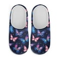 thumbnail image 2 of Psesaysky Women's Slippers Butterfly Starry Sky Print Fuzzy House Slippers for Women Indoor Closed Toe Slide for Ladies Bedroom Shoes, Size 9-10, 2 of 7