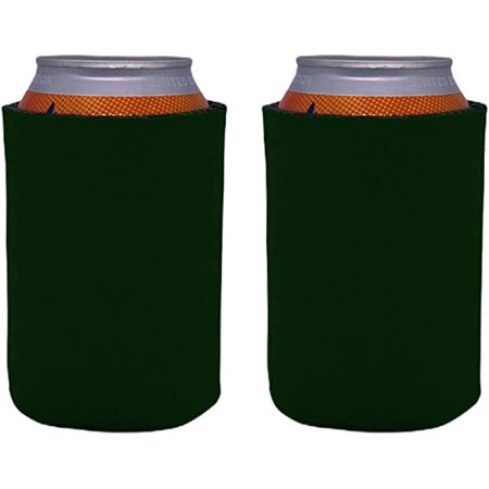 

Blank Soft Foam Collapsible Can Coolie (Dark Green 2 Pack)