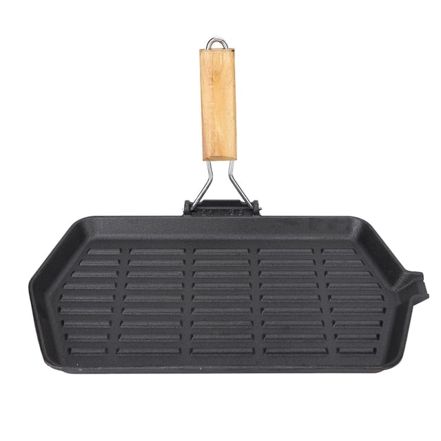 Griddle Pan,21x35 Grill Pan Household Cast Iron Pan Stovetop Grill Pan Eco-Friendly Materials