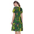 thumbnail image 2 of Bixox Robe d'Été à Manches Courtes pour Femmes Robe Ample Longueur Genou avec Poches-Cactus 1, 2 of 7
