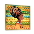 thumbnail image 3 of Designart 'African American Woman Portrait with Turban III' Modern Framed Canvas Wall Art Print, 3 of 5