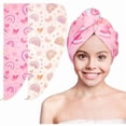 thumbnail image 1 of wonima11 Microfiber Hair Towel Wrap for Kids 2 Pack Rapid Drying Hair Towel with Button Hair Turbans for Wet Hair Wraps Head Towel Wrap for Women and Girls, 1 of 1