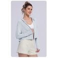 thumbnail image 2 of Women Long Sleeve Sun UV Protection Shirt UPF 50+ Zip Up Jacket Outdoor Coat, 2 of 3