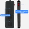 thumbnail image 2 of 8-Outlet Surge Protector with 4 USB Ports, 2450 Joules, 6' Cord, LED Indicator – Power Strip for Home and Office Use by Watson (Black), 2 of 8
