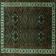 thumbnail image 1 of Ahgly Company Indoor Square Persian Turquoise Blue Traditional Area Rugs, 5' Square, 1 of 4