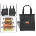 thumbnail image 1 of Bolsa de almuerzo, fiambrera grande portátil para adultos/estudiantes, bolsa térmica aislada, bolsa térmica a prueba soporte para , negro DYNWAVEMX Bolsa de almuerzo, 1 of 8
