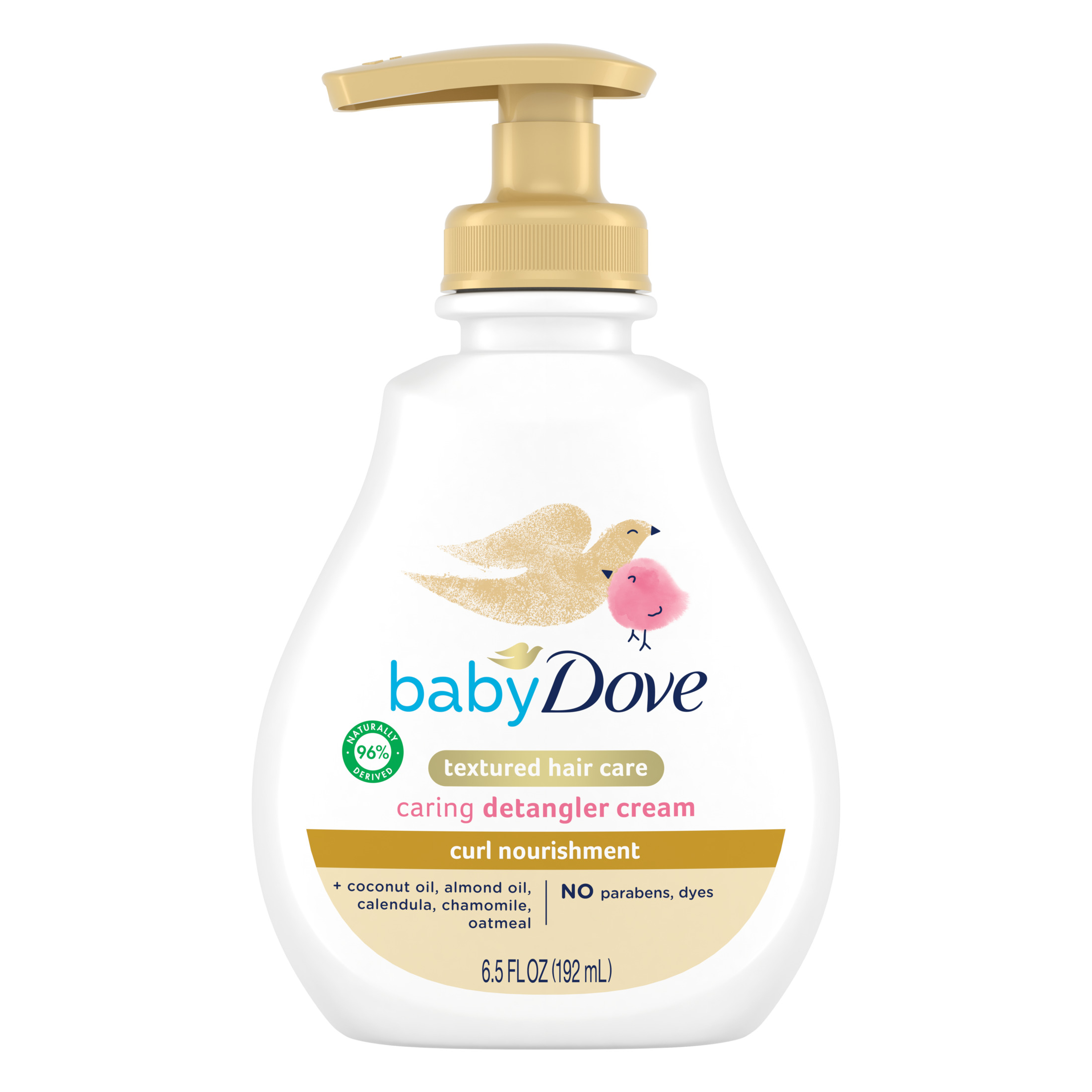 Baby Dove Textured Hair Care Detangler Cream For baby's curly hair Curl Nourishment, 6.5 Fl oz