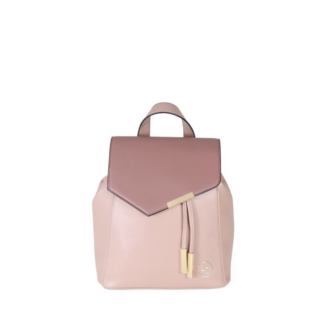 Mochila Mediana Tapa Asimétrica color Rosa Lucentzza 5BLZO22658