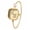 Gold, variant on Women's Square Imitation Pearl Bangle Bracelet Watch: Bar Marker Dial for Office & Daily Wear