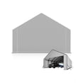 thumbnail image 5 of 13ft Wide Heavy Duty PE Carport – Waterproof Outdoor Garage Shelter for Car, Truck, Boat with Removable Sidewalls, Grey, 5 of 5
