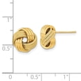 thumbnail image 4 of Amanda Rose Italian 14K Yellow Gold Textured Triple Love Knot Stud Earrings for Women | 14K Solid Gold Earring Studs, 4 of 4