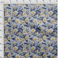 thumbnail image 3 of oneOone Cotton Jersey Grayish Blue Fabric Stripe|Triangle & Daisy Floral Sewing Fabric By The Yard Printed Diy Clothing Sewing Supplies 58 Inch Wide, 3 of 4
