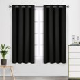 thumbnail image 3 of Cortinas opacas para dormitorio, con aislamiento térmico, cortinas y cortinas para ventana con ojales para sala de estar, gris oscuro, 2 paneles, 52 x 84 pulgadas, 3 of 5