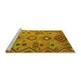 thumbnail image 2 of Ahgly Company Machine Washable Indoor Square Southwestern Yellow Country Area Rugs, 8' Square, 2 of 4