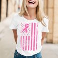 thumbnail image 2 of XDZJLR Cancer Gifts Womens Shirt Pink Ribbon Graphic Short Sleeve Relaxed Fit T Shirt Tops Tshirts White 2Xl, 2 of 4