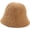 Khaki, variant on CoCopeaunts Bucket Hat Foldable Adjustable Wool Bucket Cap Warm Fisherman Caps for Women Teens Girls Solid Color Daily All-Match