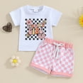 thumbnail image 2 of Okbabeha Baby Girl Summer Clothes Set Newborn Outfit Mamas Girl Baby Outfit Short Sleeve T Shirt+Cute Pink Shorts Set, 2 of 7