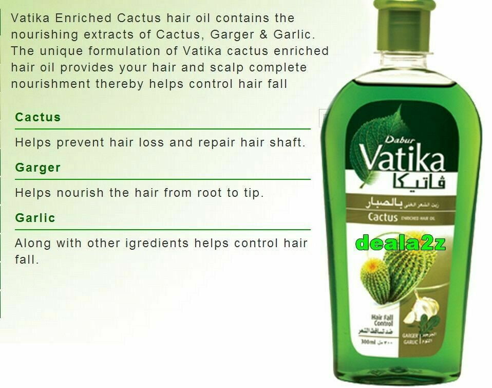 300ml Dabur Vatika Cactus Enriched Hair Oil Hair Fall Hair Loss Control Walmart Com Walmart Com