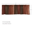 thumbnail image 3 of VHC Brands, Beckham, Cotton, 16x72, Patchwork Valance, Red, 3 of 6