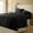 Black, variant on 4 Pcs Cooling Bed Sheets Set with 16" Deep Pocket, Luxury Soft King Sheets, Ivory