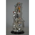 thumbnail image 4 of Nifao Clown Plays the Drams Resin Statue Silver finish – Home Office Decor Sculpture, 6"L x 6"W x 16"H, 4 of 11