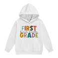 thumbnail image 3 of SGMVNU First Grade Hoodies for Boys Girls Casual Relaxed Fit Sweatshirts with Pocket Back to School Clothes, Size 3-4 Years, tc1-White, 3 of 5