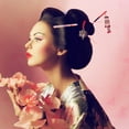 thumbnail image 3 of 12 piezas de palillos de bambú para el cabello para niñas, palillos japoneses con diseño floral para moños largos, señorita novia, 3 of 6